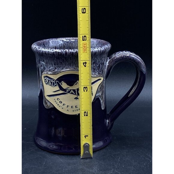 2016 Deneen Pottery Crazy Faith Coffee Company Drip Glazed Coffee Mug - Picture 2 of 9